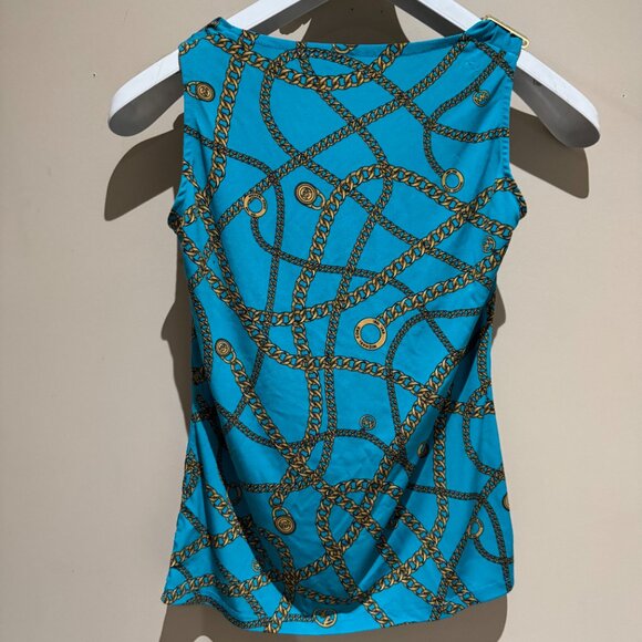 Michael kors Blue blouse with gold straps - Picture 3 of 3